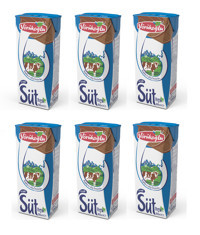 Yörükoğlu Yağlı Laktozlu Sade İnek Süt 6x180 ml