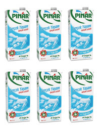 Pınar %1 Yağlı Laktozlu Sade İnek Süt 6x1 lt