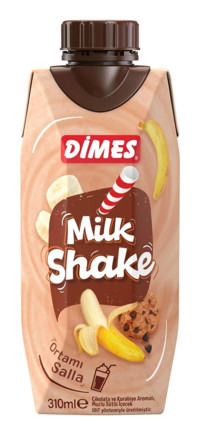 Dimes Milkshake Laktozlu Muzlu-Kurabiyeli İnek Süt 310 ml