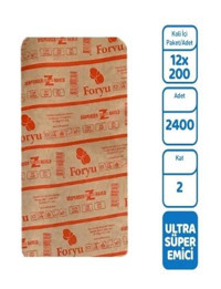 Foryu 2 Katlı 12 Z Katlama Kağıt Havlu