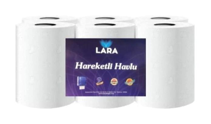 Lara 2 Katlı 6'lı Rulo Kağıt Havlu