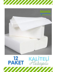 İsomis 2 Katlı 12'li Z Katlama Kağıt Havlu