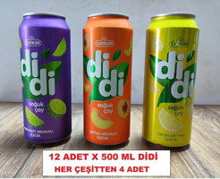 Çaykur Didi Bergamotlu-Limonlu-Şeftalili Soğuk Çay 12x500 ml