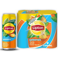Lipton Şekersiz Şeftalili Soğuk Çay 6x330 ml