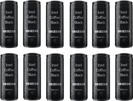 Obsesso Şekersiz Coffee Black Soğuk Kahve 12x250 ml