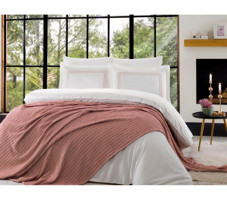 Özdilek Natural Breeze Decorose Pamuklu 4 Mevsim 200 x 220 cm Desenli Çarşaflı Çift Kişilik Nevresim Takımı Rose Gold