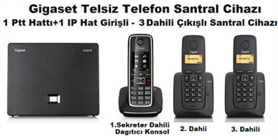 Gigaset C530 IP 3 Ahizeli Ekranlı Kablosuz Telsiz Telefon