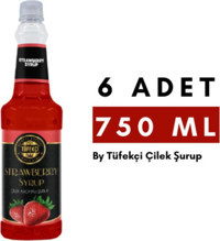 By Tüfekçi Çilek Kahve Şurubu 6x6x750 ml