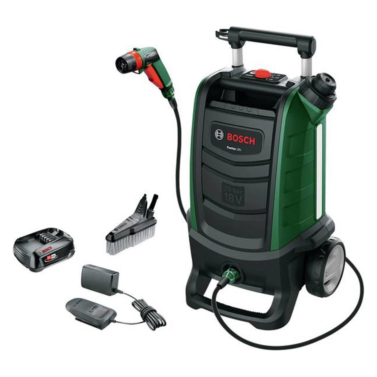 Bosch Fontus Gen 2 2000 W Deterjan Haznesli Tekerlekli Akülü 90 bar Akülü Basınçlı Yıkama Makinesi