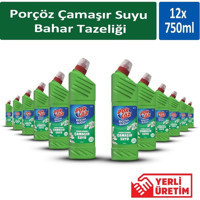 Porçöz Bahar Tazeliği Konsantre Jel Çamaşır Suyu 12x750 ml