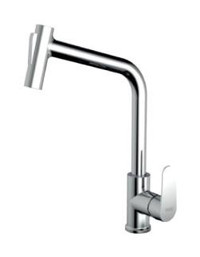NSK Magestic Pull Out N2042002 Spiralli Çift Girişli Aç Kapa Eviye Bataryası Krom