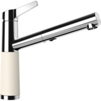 Schock Magnolia SC-510 Spiralli Kuğu Çift Girişli Aç Kapa Eviye Bataryası Krem