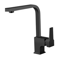 Newarc Aqua 941881LB Spiralli Kuğu Çift Girişli Aç Kapa Eviye Bataryası Siyah