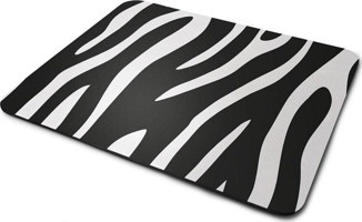 WuW Zebra Tasarım 22x18 cm S Mousepad Beyaz-Siyah