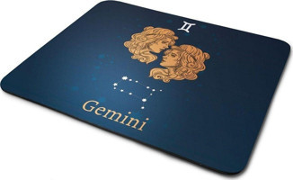 WuW İkizler Burcu Yıldız Haritası 22x18 cm S Mousepad Çok Renkli