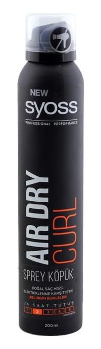 Syoss Air Dry Curl Sprey Saç Köpüğü 200 ml