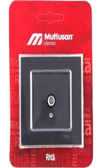Mutlusan Tv Çerçeveli İç Mekan Tekli Priz Füme