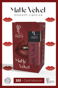 Pinky London Matte Velvet Dark Maroon 202 Kalıcı Likit Fırçalı Ruj