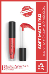 Cocosh She Soft Nude Ruby 06 Kalıcı Mat Likit Fırçalı Ruj