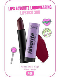 Callista Longwearing Lipstick Vampy Like 308 Kalıcı Mat Likit Fırçalı Ruj
