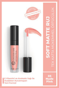 Cocosh She Soft Nude Pink 03 Kalıcı Mat Likit Fırçalı Ruj