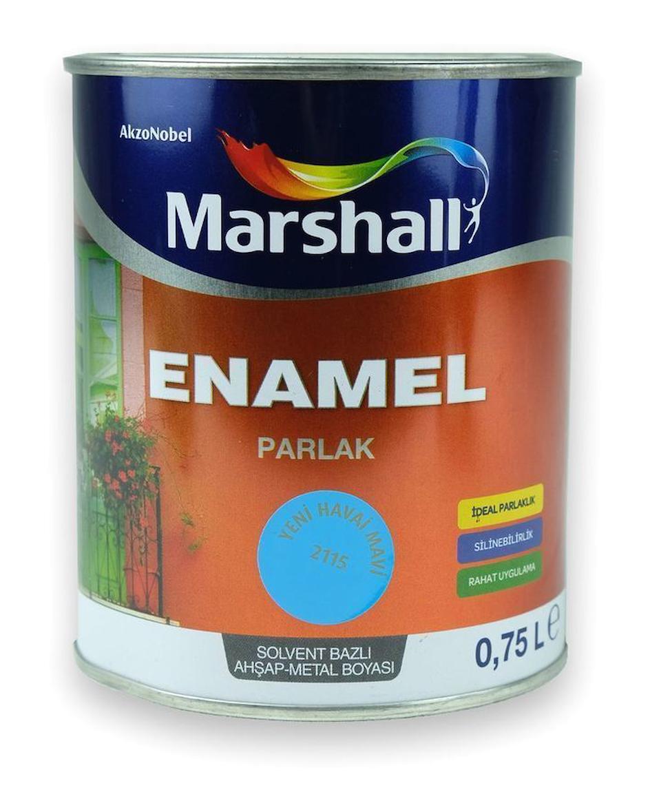 Marshall Enamel Sentetik İç Cephe Boyası 750 ml Havai Mavi