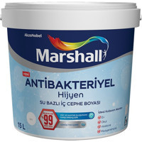 Marshall Antibakteriyel Hijyen Su Bazlı Plastik Yarı Mat İç Cephe Boyası 2.5 lt Beyaz