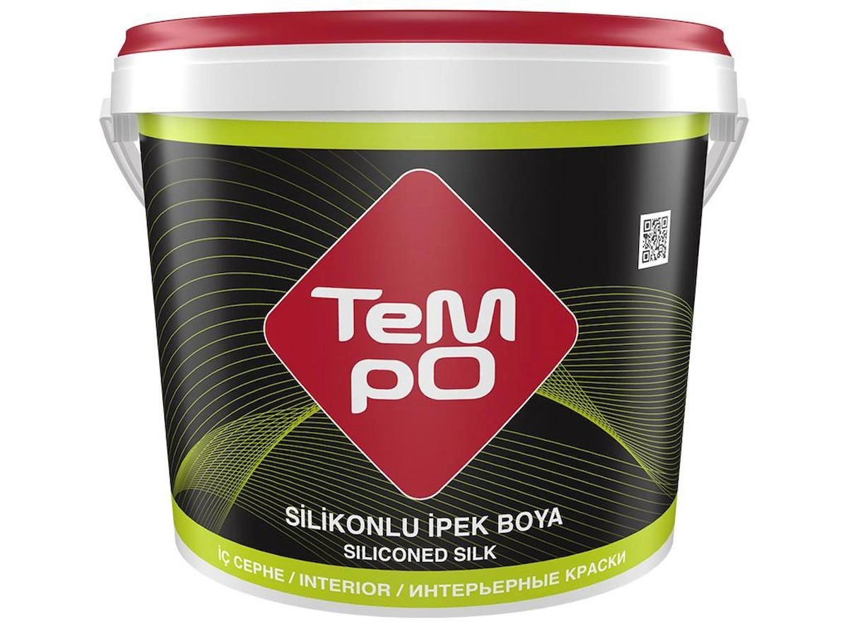 Tempo Su Bazlı Silikonlu İpeksi Mat İç Cephe Boyası 15 lt Açık Mavi