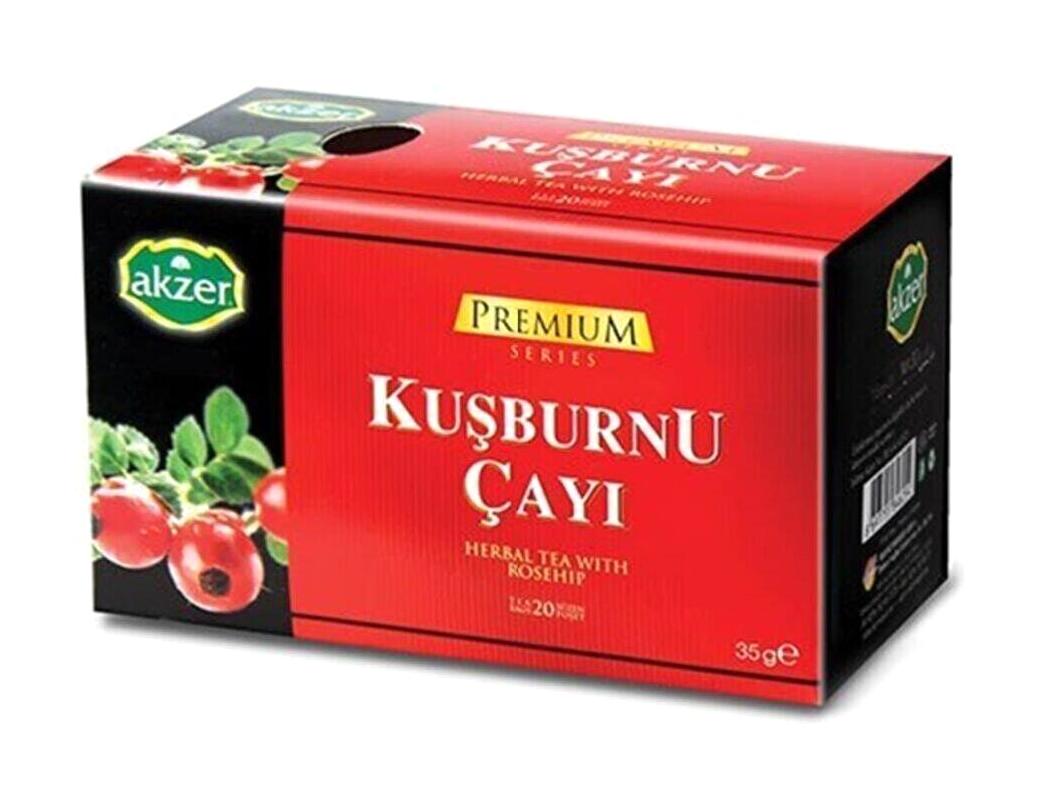 Akzer Premium Kuşburnu Süzen Poşet Çay 20 Adet