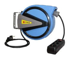 Osaka MK-250 3500 W Kalın Topraklı Anahtarlı 3'lü 25 m Makaralı Uzatma Kablosu Mavi