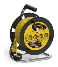Stanley ST-E-4015 3500 W Kalın Topraklı 4'lü 40 m Makaralı Uzatma Kablosu Sarı