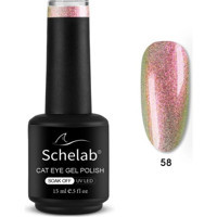 Schelab 58 Pembe-Yeşil Kalıcı Simli Metalik Oje