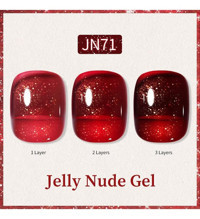 Born Pretty JN71 Kırmızı Kalıcı Simli Jelly Oje