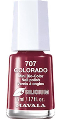 Mavala Mini Bio-color Silicium Colorado Bordo Kalıcı Simli Simli Oje