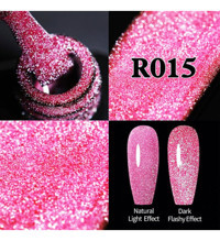 UrSugar R015 Pembe Kalıcı Simli Parlak Oje