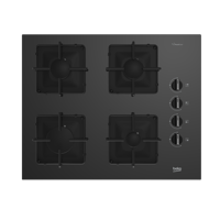 Beko BOCD K 6510 ES Doğalgazlı Cam 4 Gözlü Siyah Ankastre Ocak