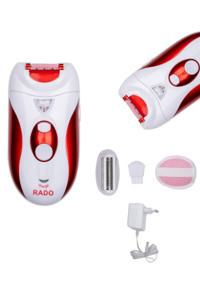 Rado RD-3118 Genital Bölge Tüm Vücut İçin Çift Başlıklı Kablosuz Kuru Epilasyon Aleti Kırmızı