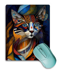 SonicTouch Dragon Li Kedi Figürlü 17x21 cm Gaming Mousepad Çok Renkli