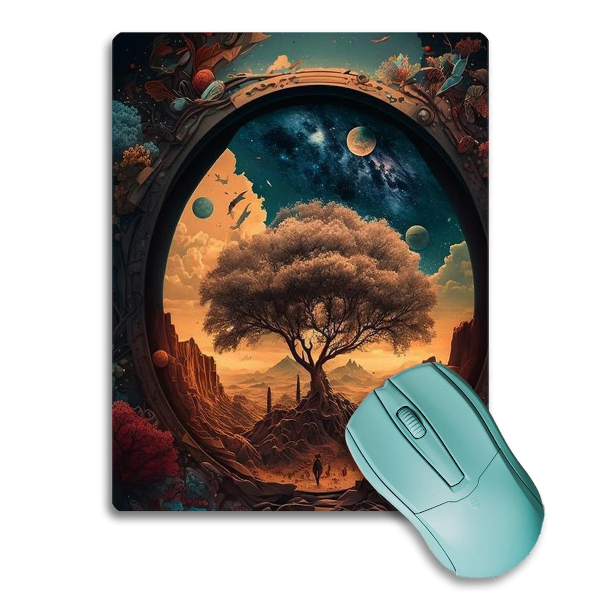 SonicTouch Hinora Hayat Ağacı 17x21 cm M Gaming Mousepad Çok Renkli