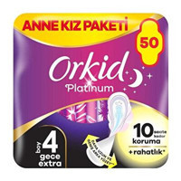 Orkid Platinum Gece Ekstra 50'li Hijyenik Ped