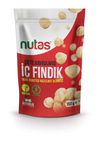 Nutas Çifte Kavrulmuş Tuzsuz Organik Glutensiz Tane İçi Fındık 150 gr
