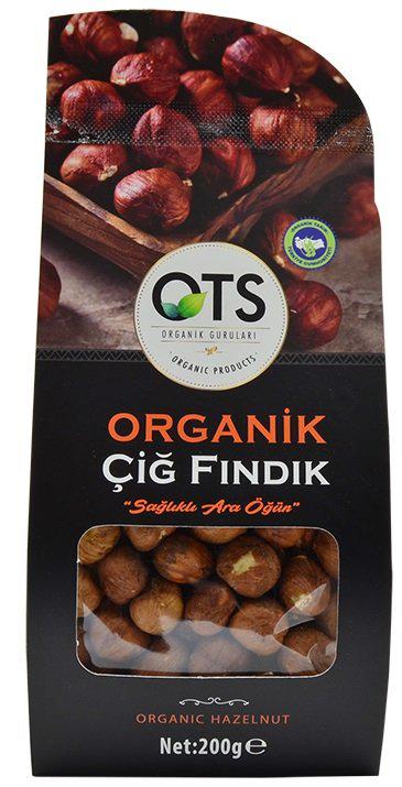 Ots Organik Çiğ Tuzsuz Organik Tane İçi Fındık 200 gr