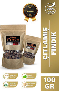Bi Fındık Kavrulmuş Tuzlu Organik Glutensiz Tane Giresun Kabuklu Fındık 3x100 gr