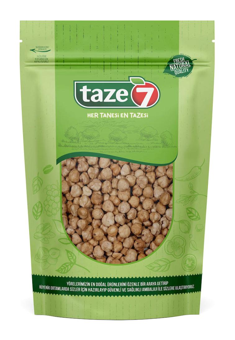 Taze7 Çifte Kavrulmuş Tuzsuz Tane İçi Fındık 500 gr