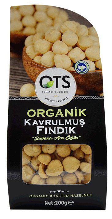 Ots Organik Kavrulmuş Tuzsuz Organik Tane İçi Fındık 200 gr