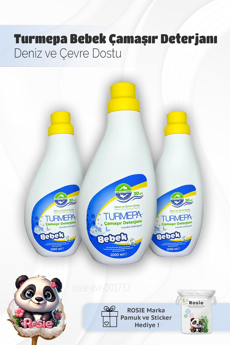Turmepa Organik 3x1 lt Sıvı Çamaşır Deterjan