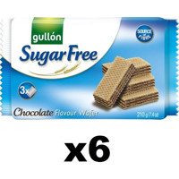 Gullon Şekersiz Çikolatalı Gofret 6x210 gr