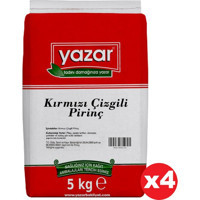 Yazar Kırmızı Çizgili Pirinç 4x5 kg