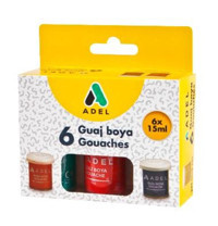 Adel Çok Renkli 6x15 ml Guaj Boya Set