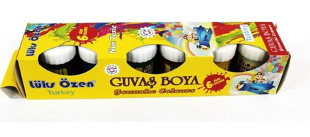 Lüks Özen Simli Çoklu Renk 6x15 ml Guaj Boya Set